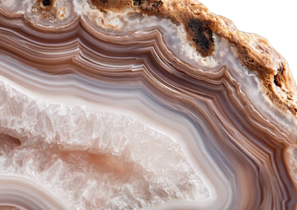 Dhatuparinama, the transformation of the layers, shown as the bands of a cut agate